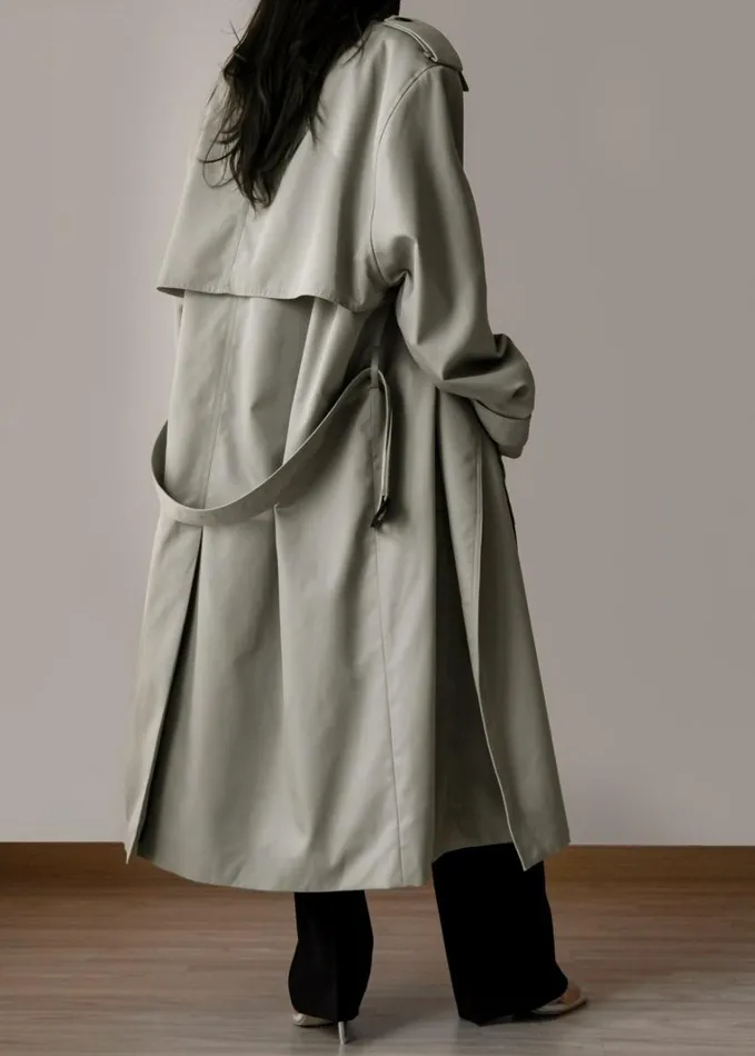 Clothing Women The Frankie Shop Eugene Trench Coat 8211 Pale Khaki