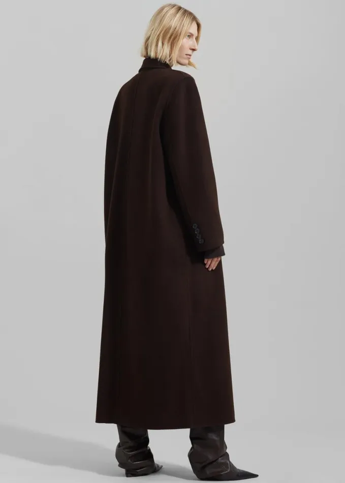 Clothing Women The Frankie Shop Gaia Double Breasted Coat 8211 Brown
