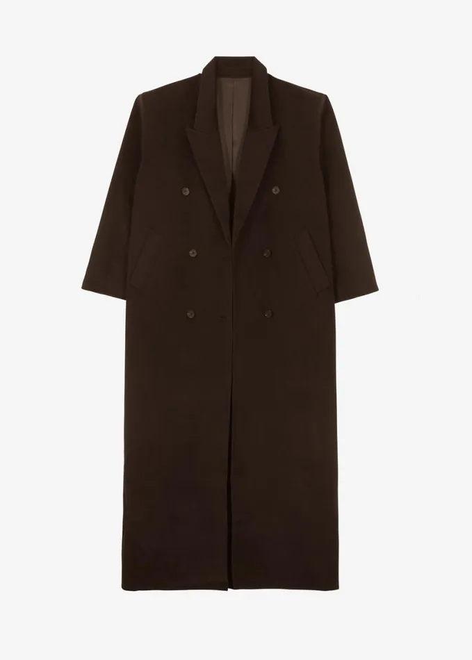 Clothing Women The Frankie Shop Gaia Double Breasted Coat 8211 Brown