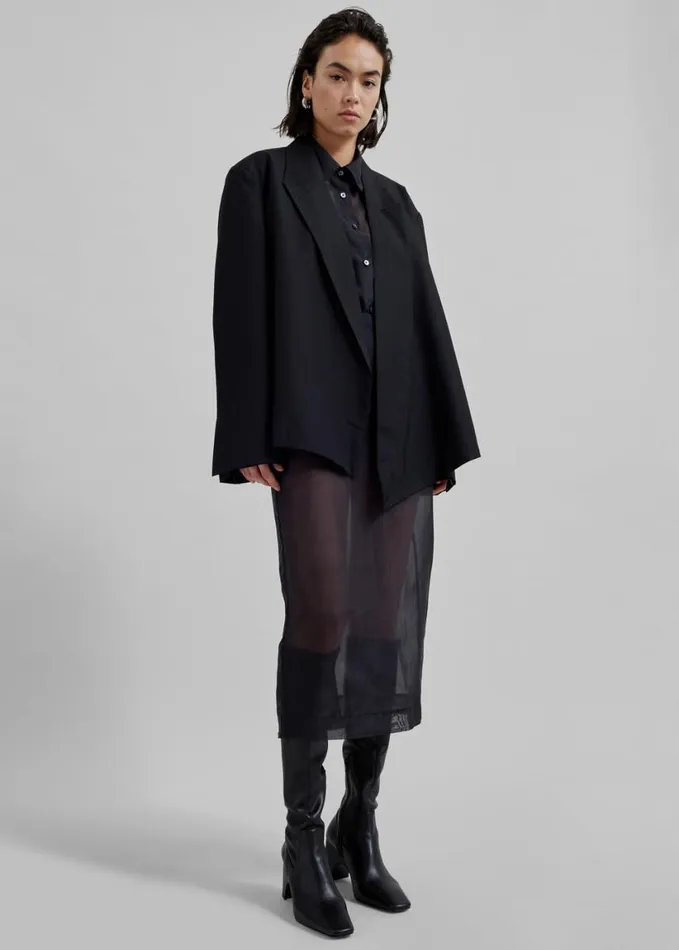 Clothing Women The Frankie Shop Geneva Wrap Blazer 8211 Black