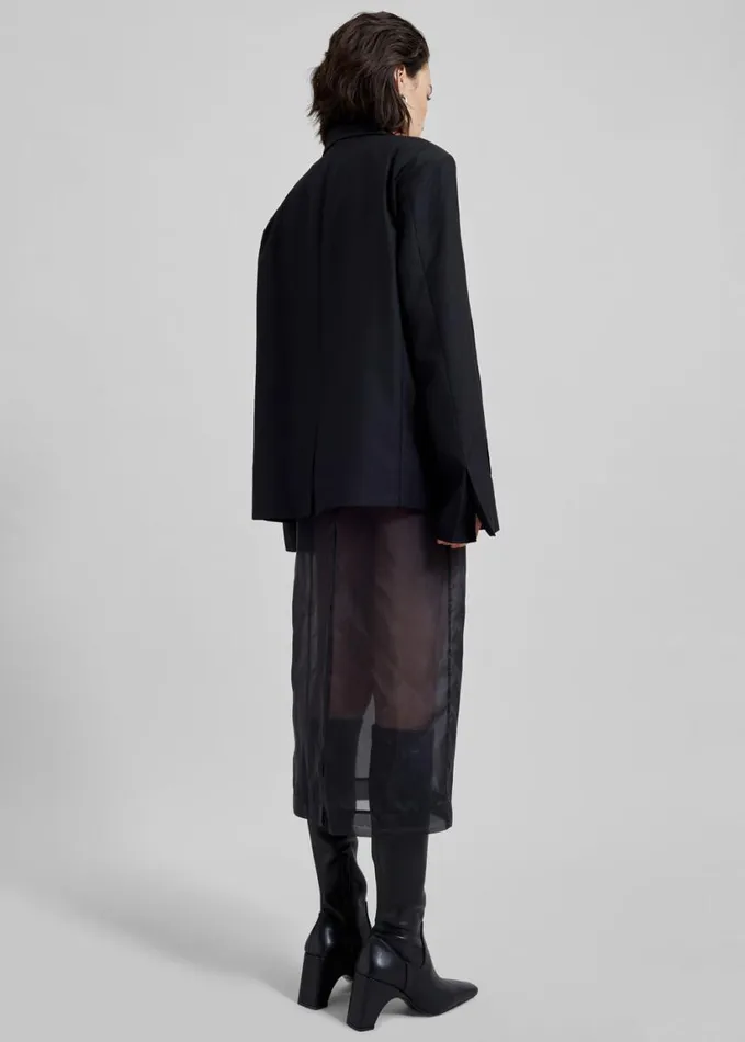 Clothing Women The Frankie Shop Geneva Wrap Blazer 8211 Black