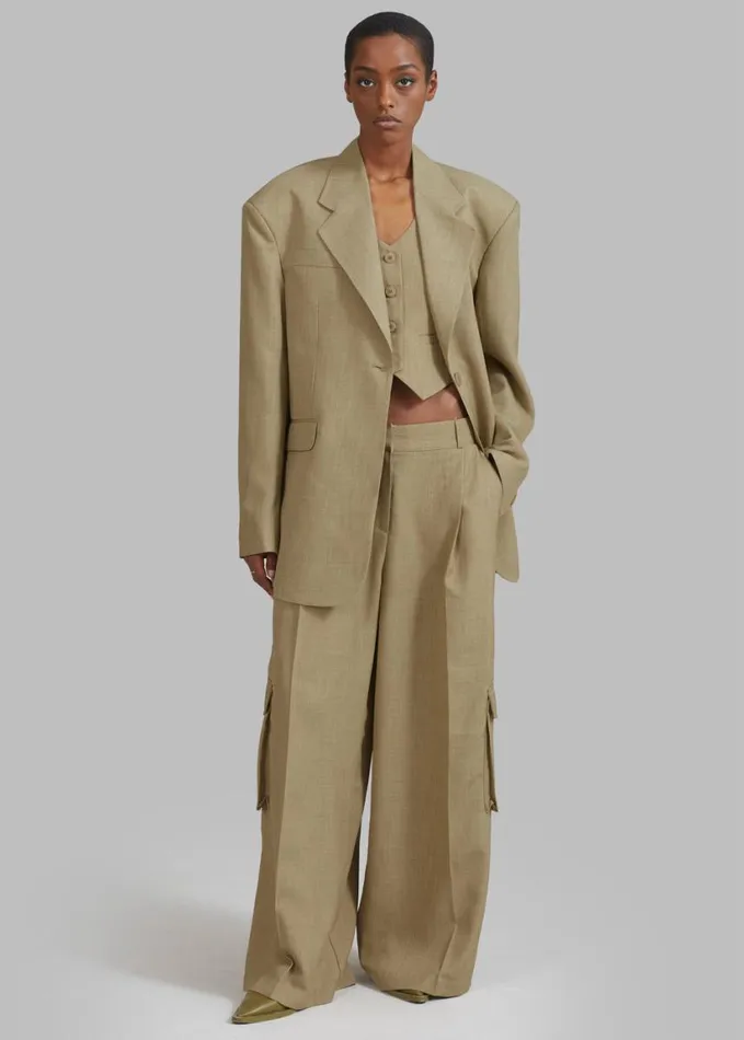 Clothing Women The Frankie Shop Gladys Blazer 8211 Khaki