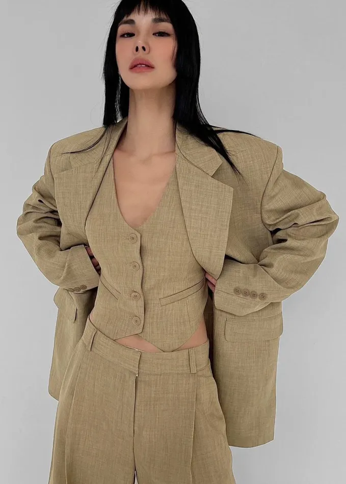 Clothing Women The Frankie Shop Gladys Blazer 8211 Khaki