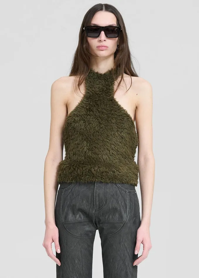 Clothing Women The Frankie Shop Haikure Lilly Top 8211 Forest Green