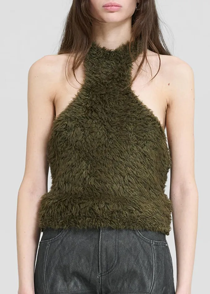 Clothing Women The Frankie Shop Haikure Lilly Top 8211 Forest Green