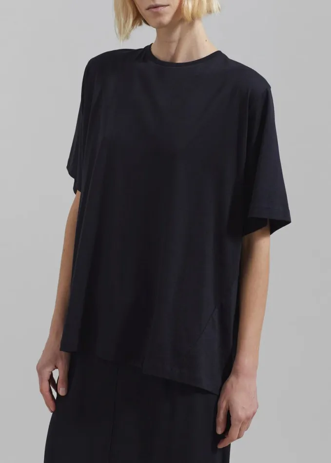 Clothing Women The Frankie Shop Harper Soft Organic TShirt 8211 Black