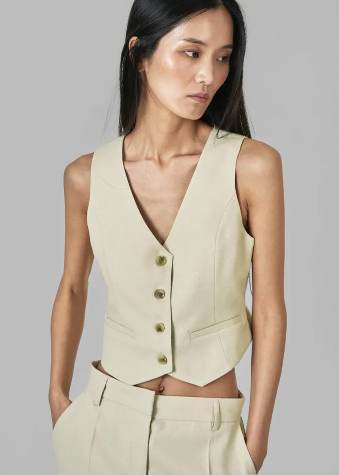 Clothing Women The Frankie Shop Indio Vest 8211 Beige