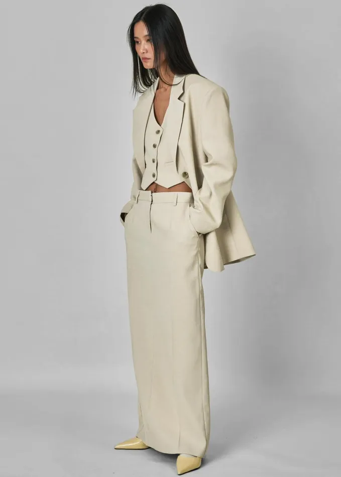 Clothing Women The Frankie Shop Indio Vest 8211 Beige