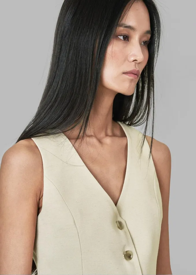 Clothing Women The Frankie Shop Indio Vest 8211 Beige