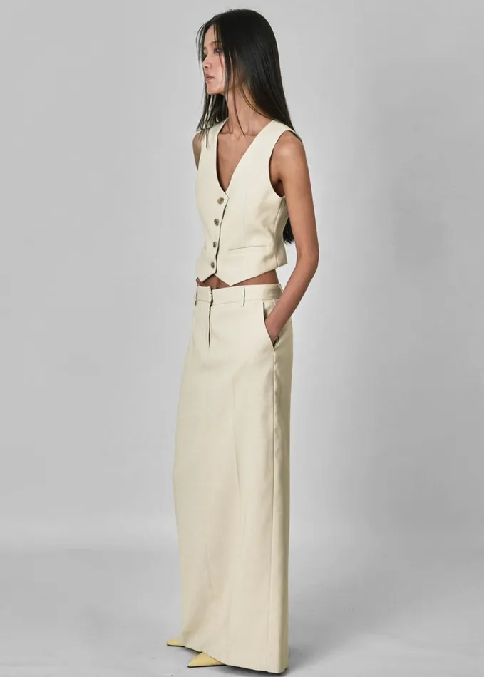 Clothing Women The Frankie Shop Indio Vest 8211 Beige