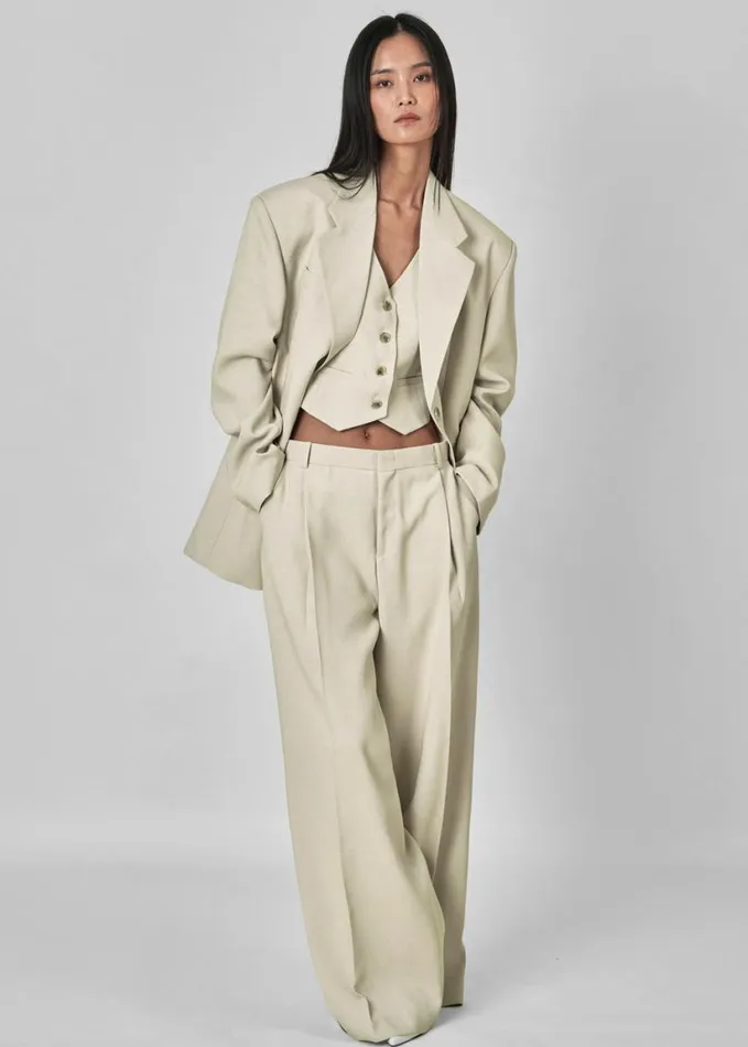 Clothing Women The Frankie Shop Indio Vest 8211 Beige