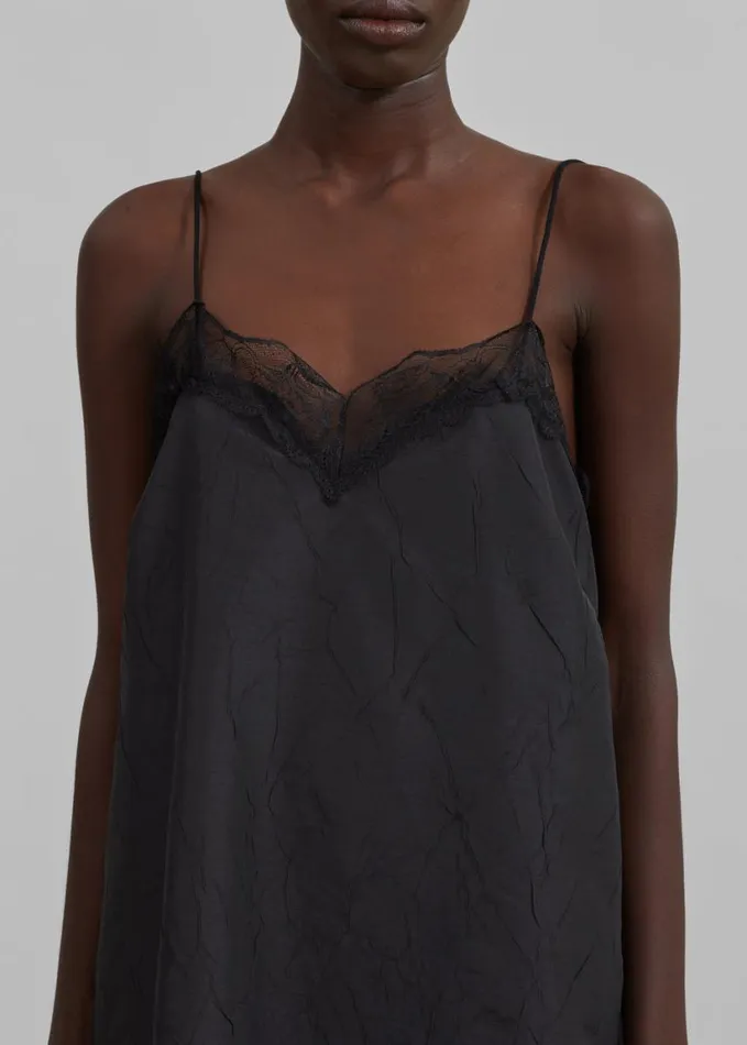 Clothing Women The Frankie Shop Julia Slip Dress 8211 Black