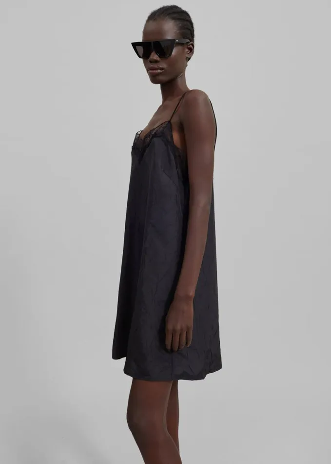 Clothing Women The Frankie Shop Julia Slip Dress 8211 Black
