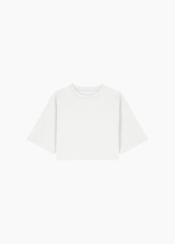 Clothing Women The Frankie Shop Karina Cropped TShirt 8211 White