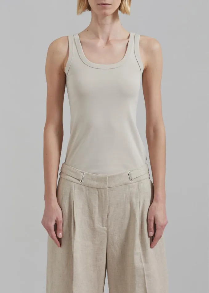 Clothing Women The Frankie Shop Kim Tank Top 8211 Beige
