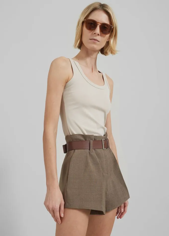 Clothing Women The Frankie Shop Kim Tank Top 8211 Beige