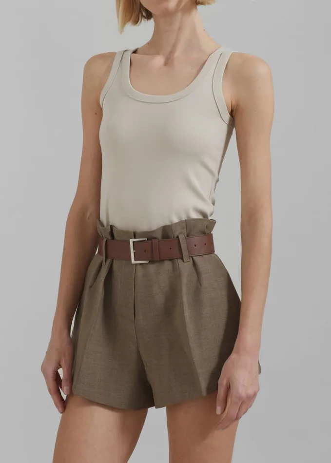 Clothing Women The Frankie Shop Kim Tank Top 8211 Beige