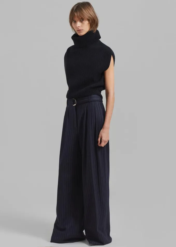 Clothing Women The Frankie Shop Lana Sleeveless Turtleneck 8211 Black