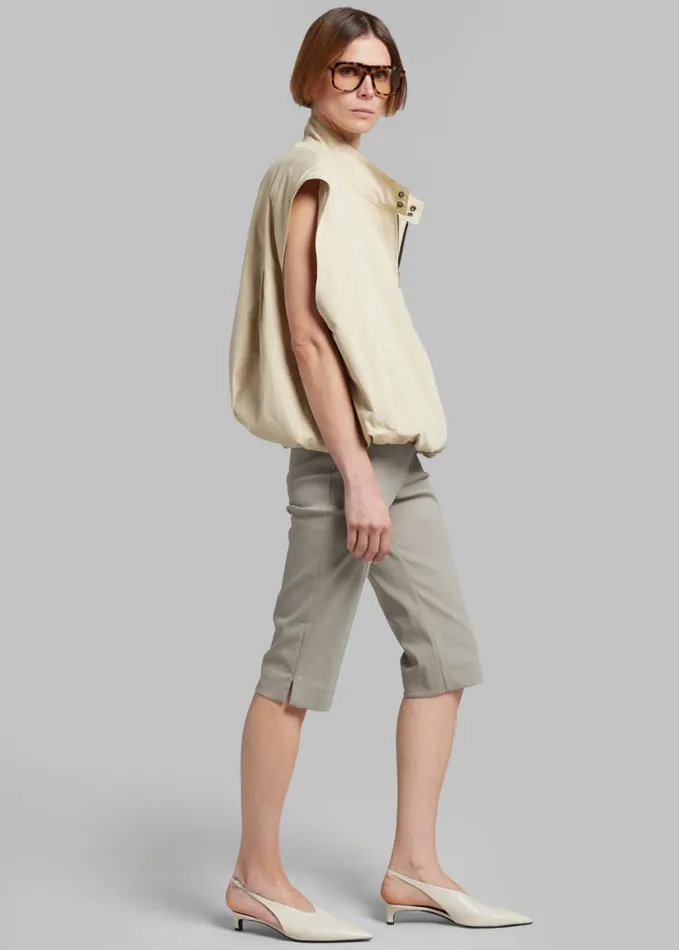 Clothing Women The Frankie Shop Lance Sleeveless Bomber Jacket 8211 Beige
