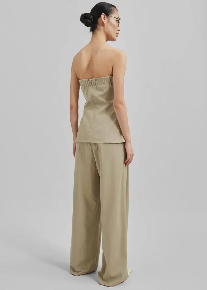 Clothing Women The Frankie Shop Livvy Strapless Vest 8211 Beige
