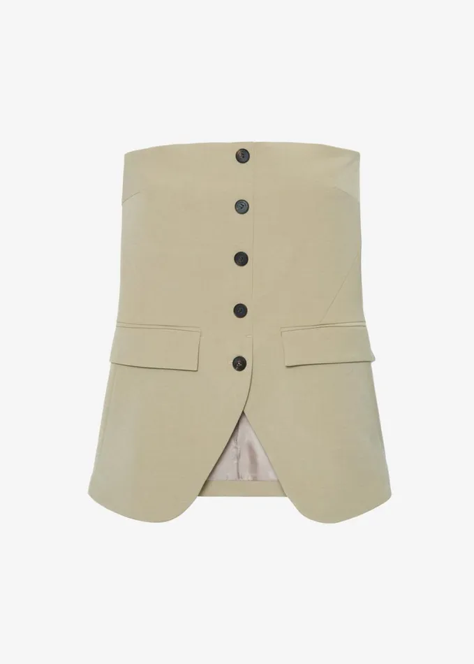 Clothing Women The Frankie Shop Livvy Strapless Vest 8211 Beige