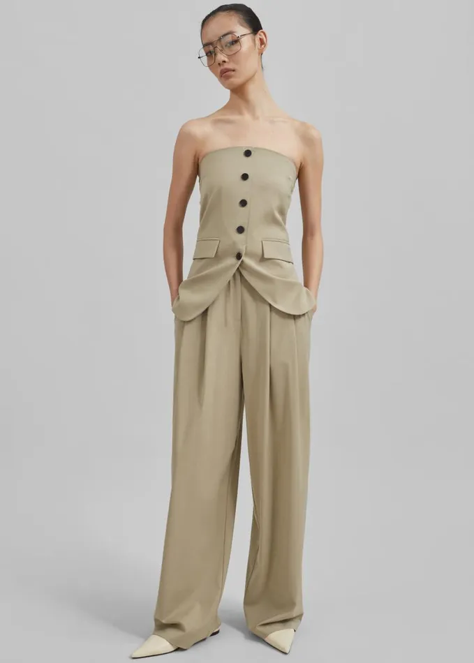 Clothing Women The Frankie Shop Livvy Strapless Vest 8211 Beige