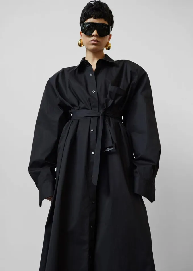 Clothing Women The Frankie Shop Louisa Trench Dress 8211 Black
