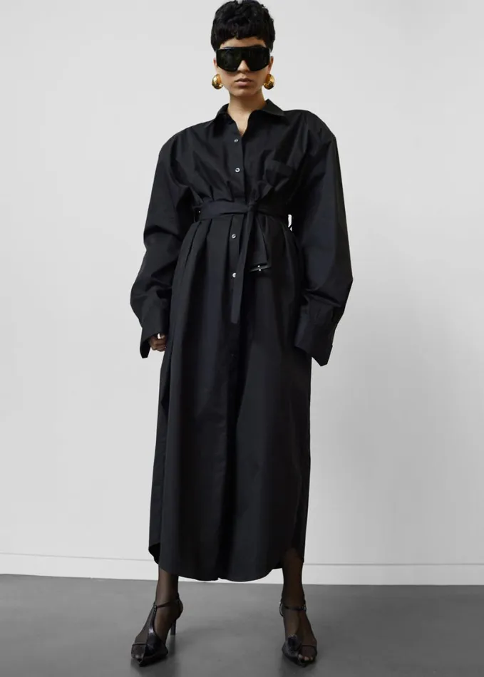 Clothing Women The Frankie Shop Louisa Trench Dress 8211 Black