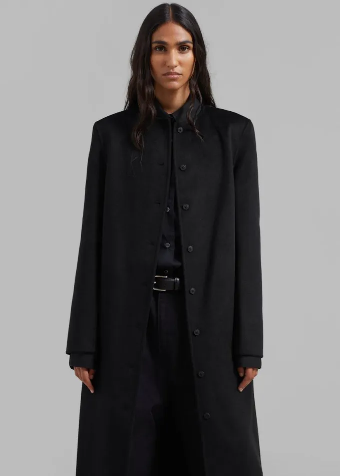 Clothing Women The Frankie Shop Loulou Studio Martil Long Coat 8211 Black