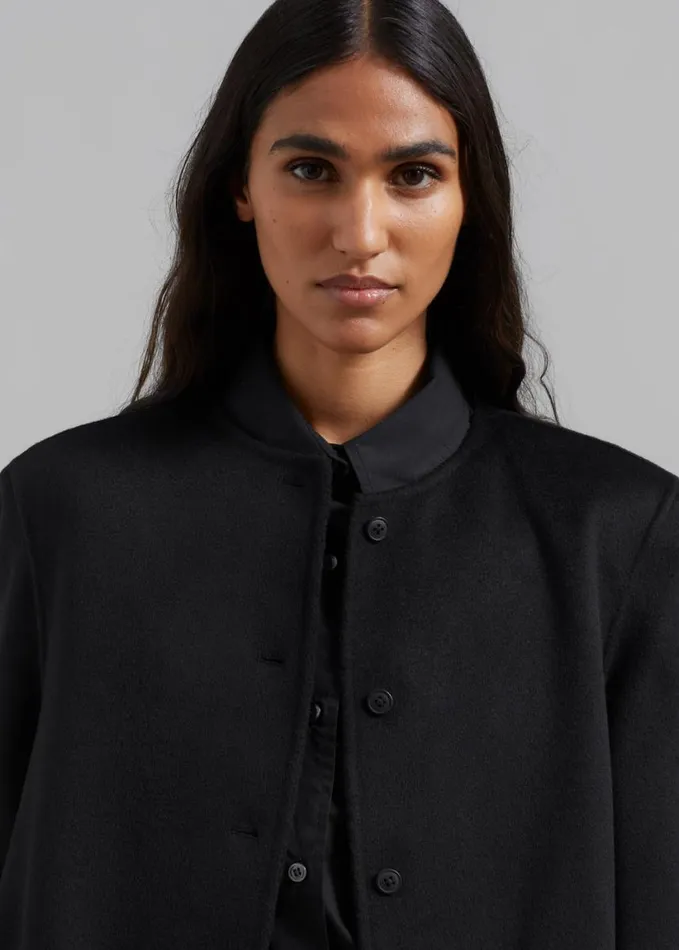 Clothing Women The Frankie Shop Loulou Studio Martil Long Coat 8211 Black