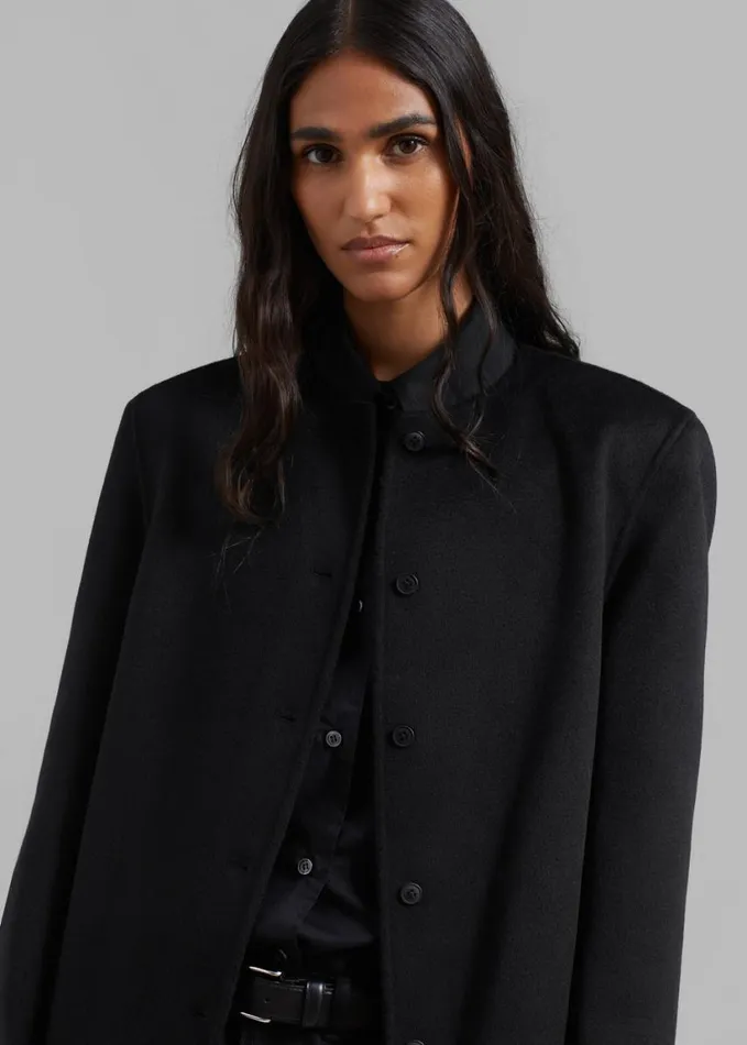 Clothing Women The Frankie Shop Loulou Studio Martil Long Coat 8211 Black