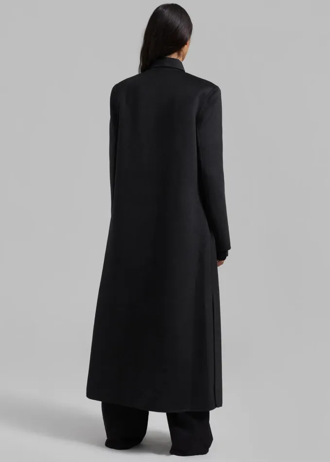 Clothing Women The Frankie Shop Loulou Studio Martil Long Coat 8211 Black