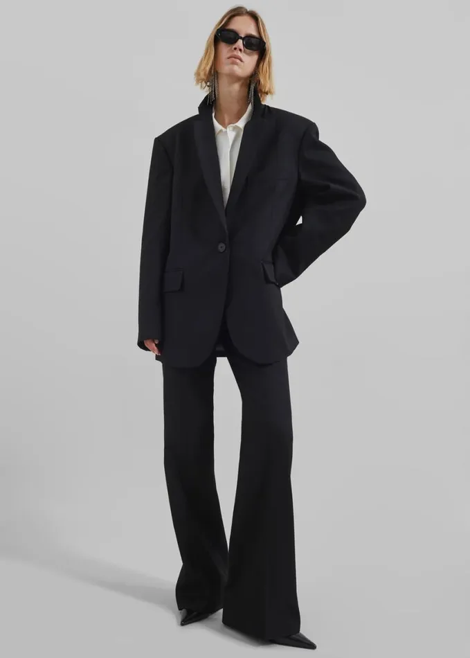Clothing Women The Frankie Shop Lyra Flared Pants 8211 Black