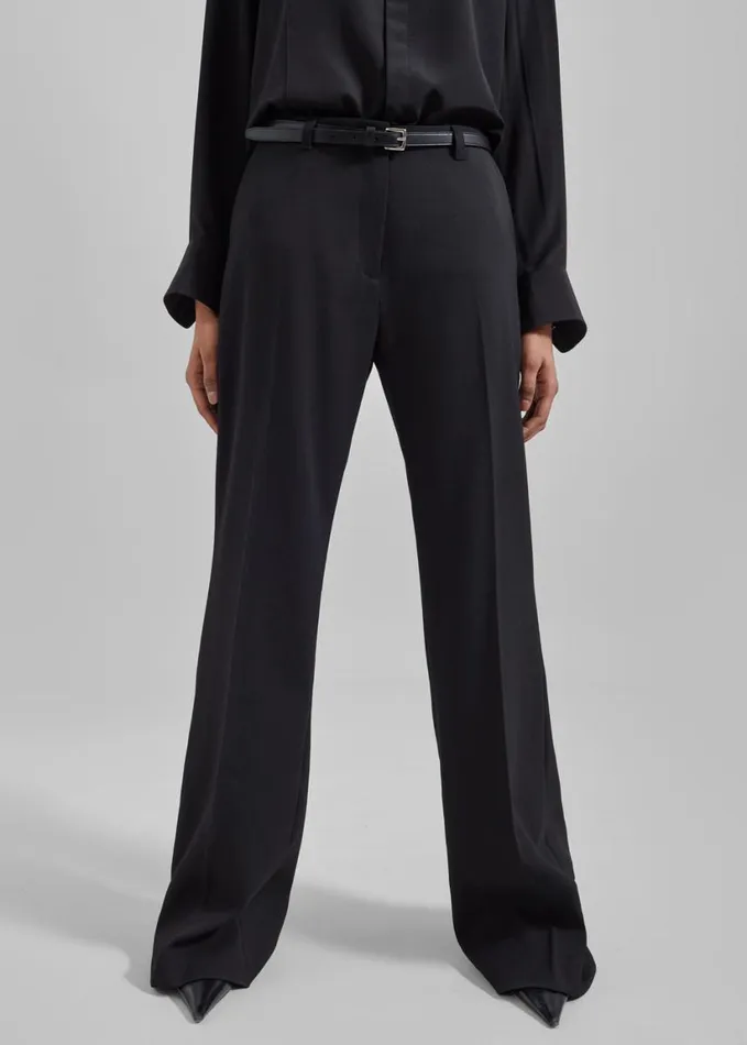 Clothing Women The Frankie Shop Lyra Flared Pants 8211 Black