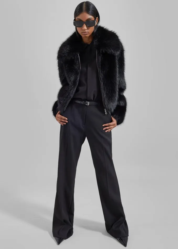Clothing Women The Frankie Shop Lyra Flared Pants 8211 Black