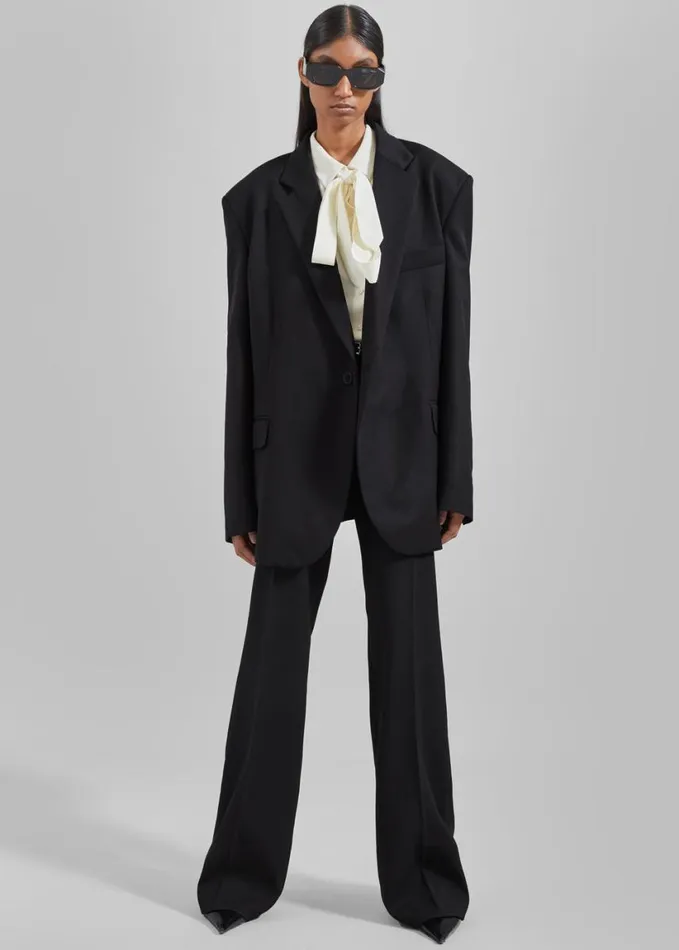 Clothing Women The Frankie Shop Lyra Flared Pants 8211 Black