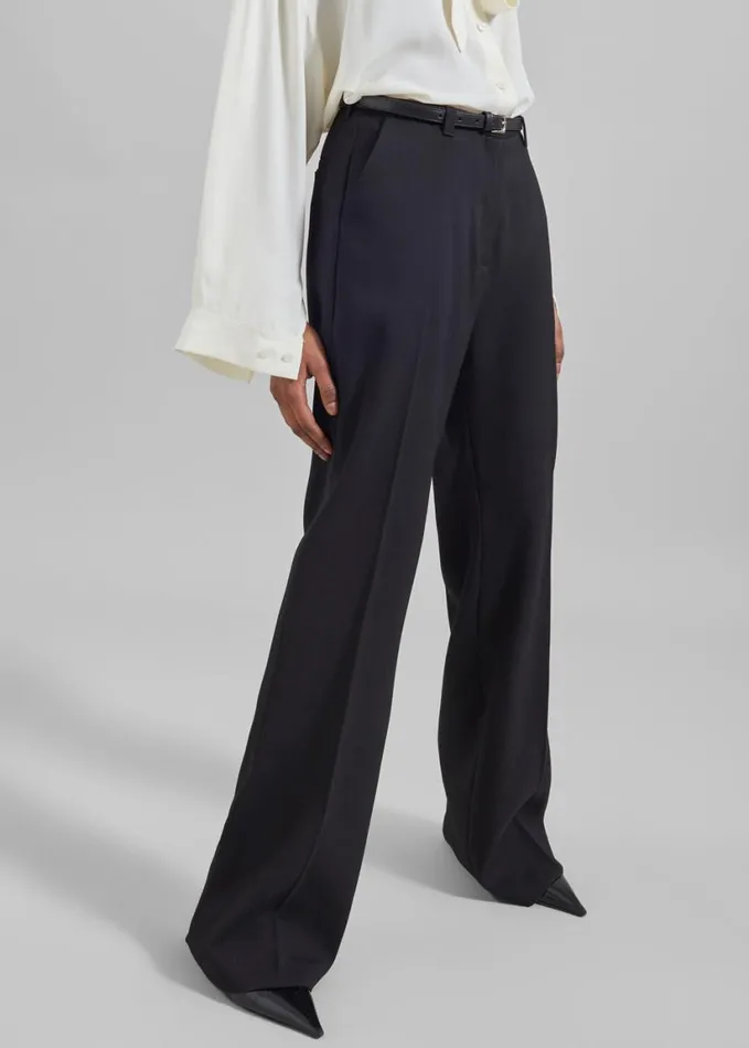 Clothing Women The Frankie Shop Lyra Flared Pants 8211 Black