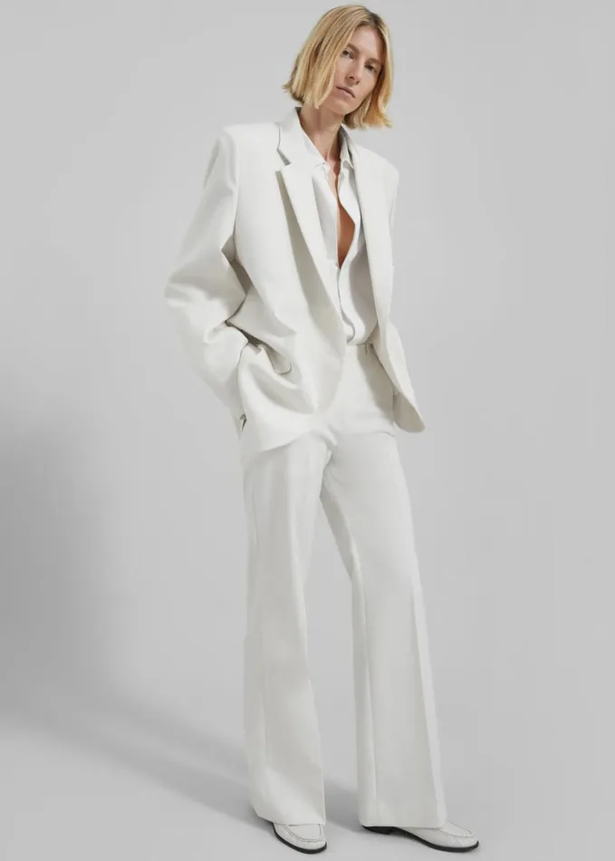 Clothing Women The Frankie Shop Lyra Flared Pants 8211 White