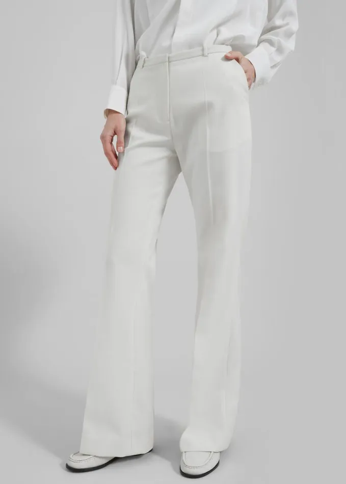 Clothing Women The Frankie Shop Lyra Flared Pants 8211 White