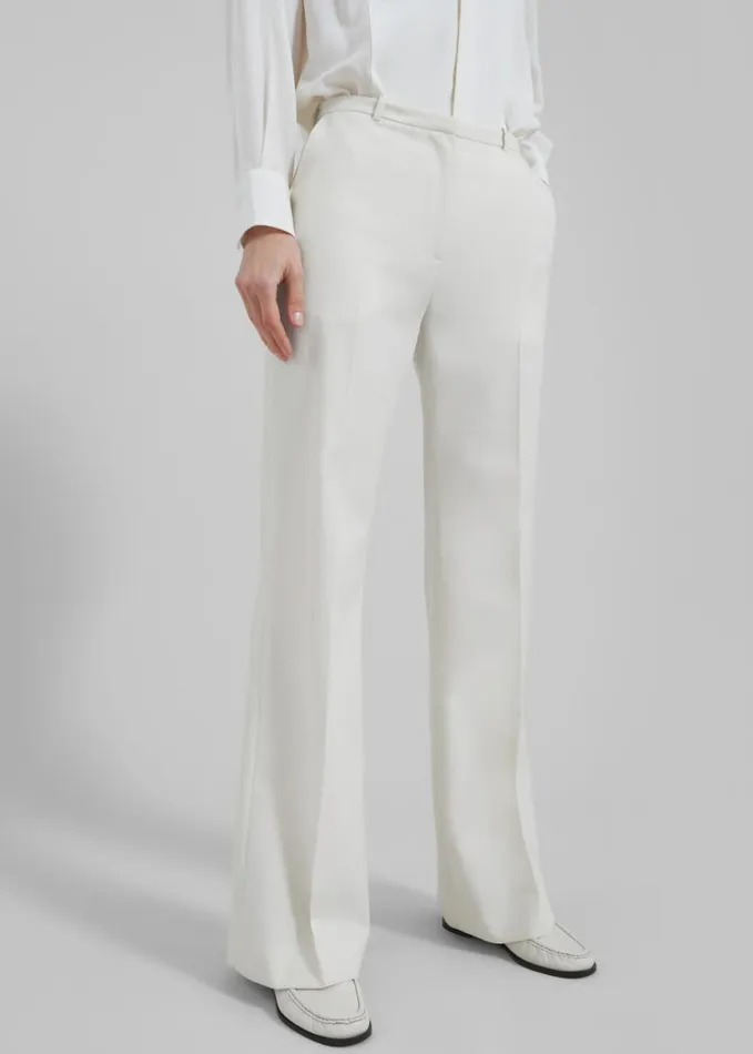 Clothing Women The Frankie Shop Lyra Flared Pants 8211 White