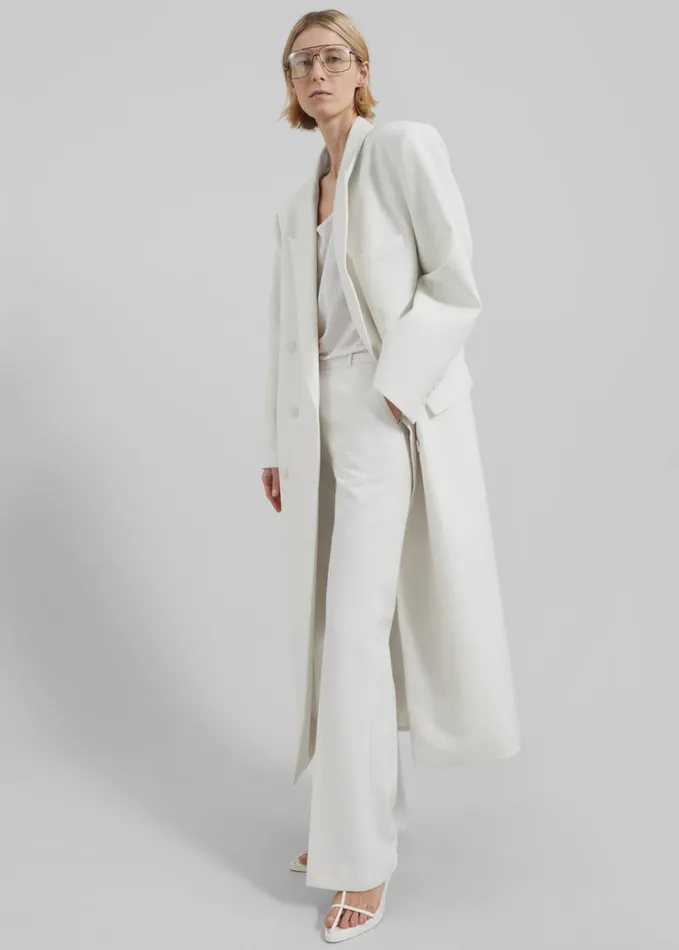 Clothing Women The Frankie Shop Lyra Flared Pants 8211 White
