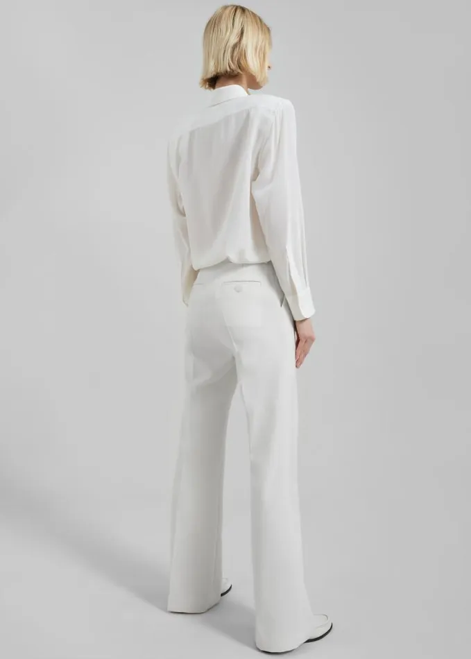 Clothing Women The Frankie Shop Lyra Flared Pants 8211 White