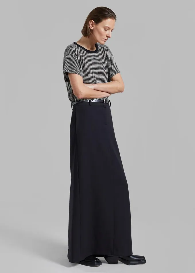 Clothing Women The Frankie Shop Malvo Long Pencil Skirt 8211 Black