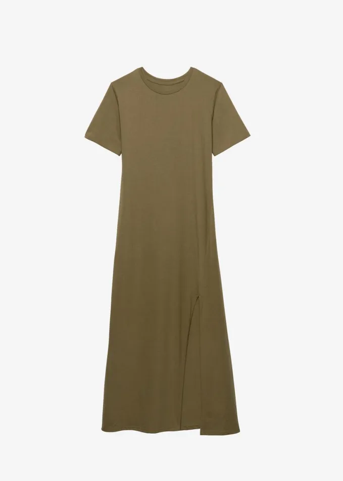 Clothing Women The Frankie Shop Marina Maxi Slit Dress 8211 Khaki