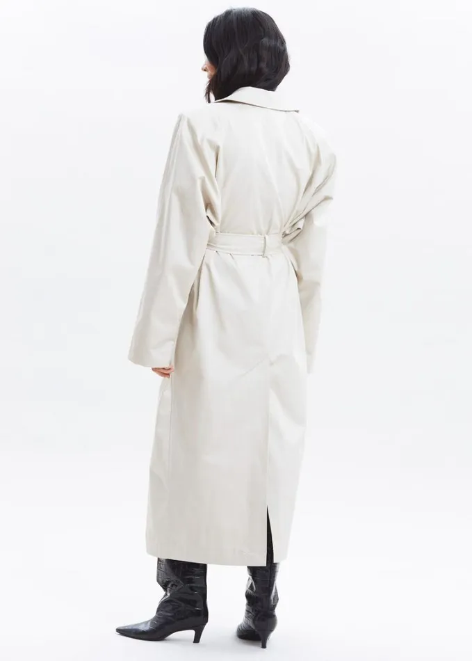 Clothing Women The Frankie Shop Marisol Box Shoulder Trench 8211 Bone