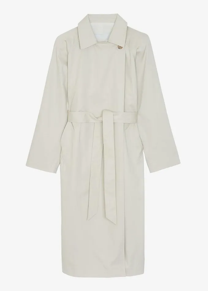 Clothing Women The Frankie Shop Marisol Box Shoulder Trench 8211 Bone