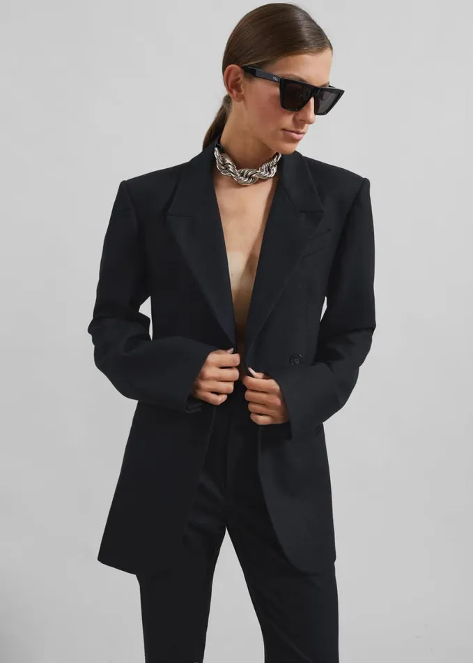 Clothing Women The Frankie Shop Morrison Crossover Blazer 8211 Black