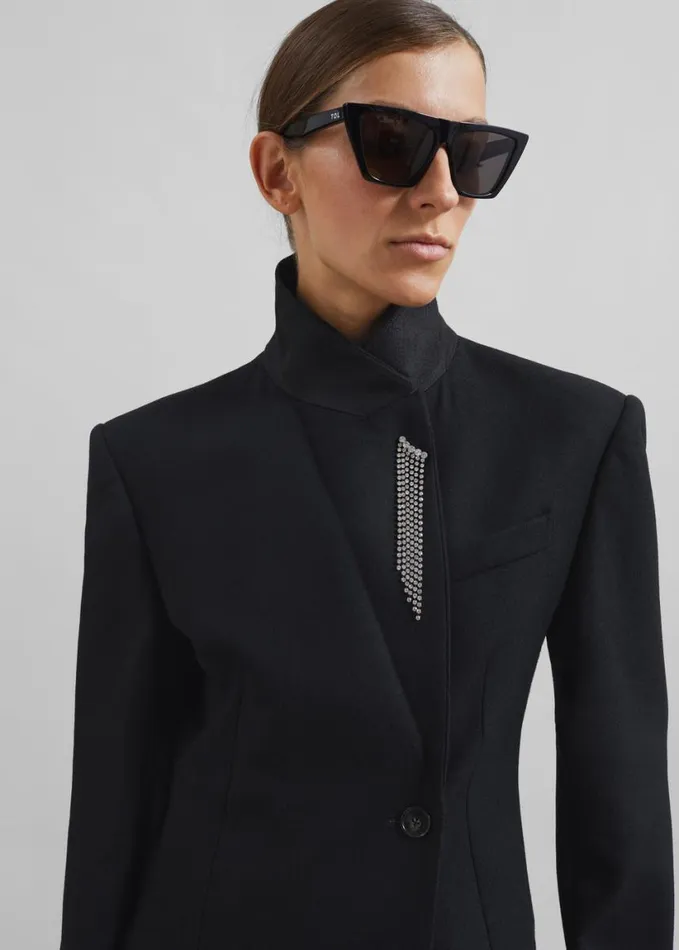 Clothing Women The Frankie Shop Morrison Crossover Blazer 8211 Black