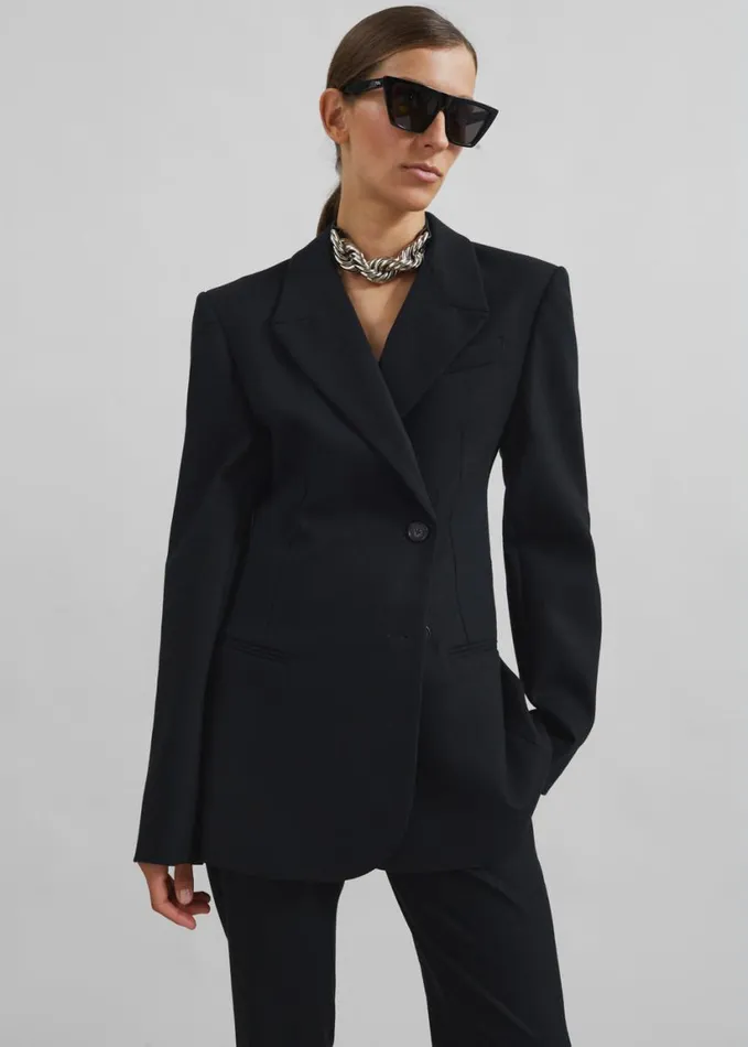 Clothing Women The Frankie Shop Morrison Crossover Blazer 8211 Black