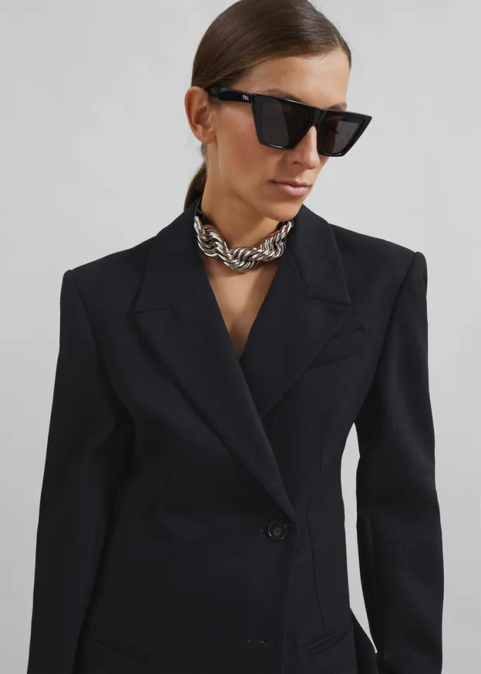 Clothing Women The Frankie Shop Morrison Crossover Blazer 8211 Black